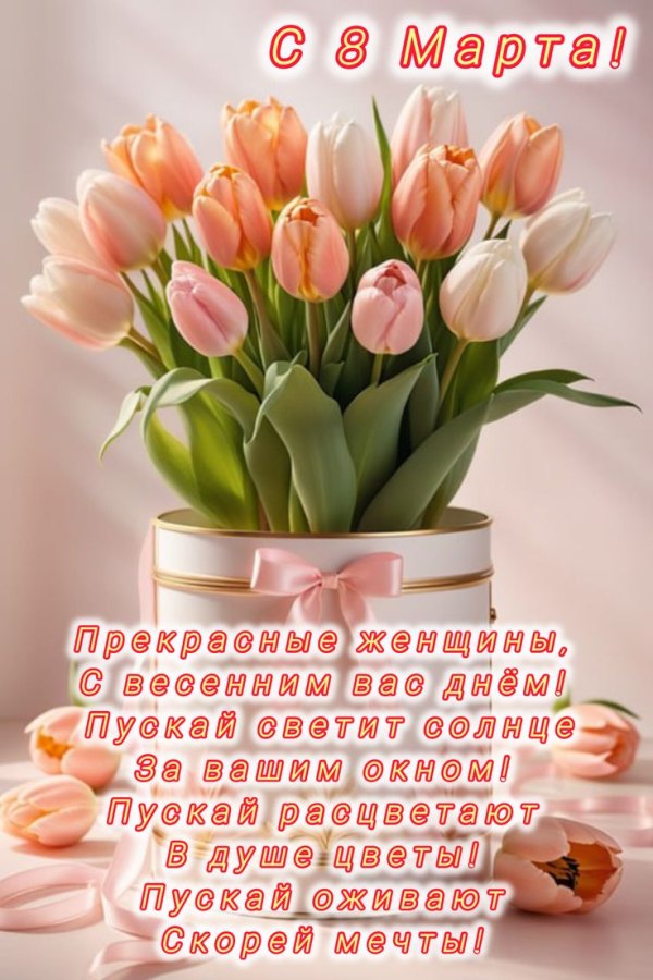 С 8 марта, прекрасные женщины. Красивые открытки С 8 марта №816. Открытки. Готовые открытки с 8 марта.