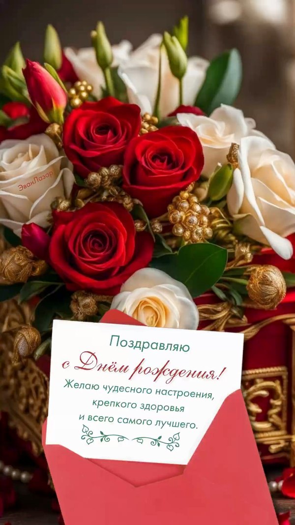 Красивые открытки женщине С Днём Рождения №430. Открытки. Поздравительные открытки на День рождения.