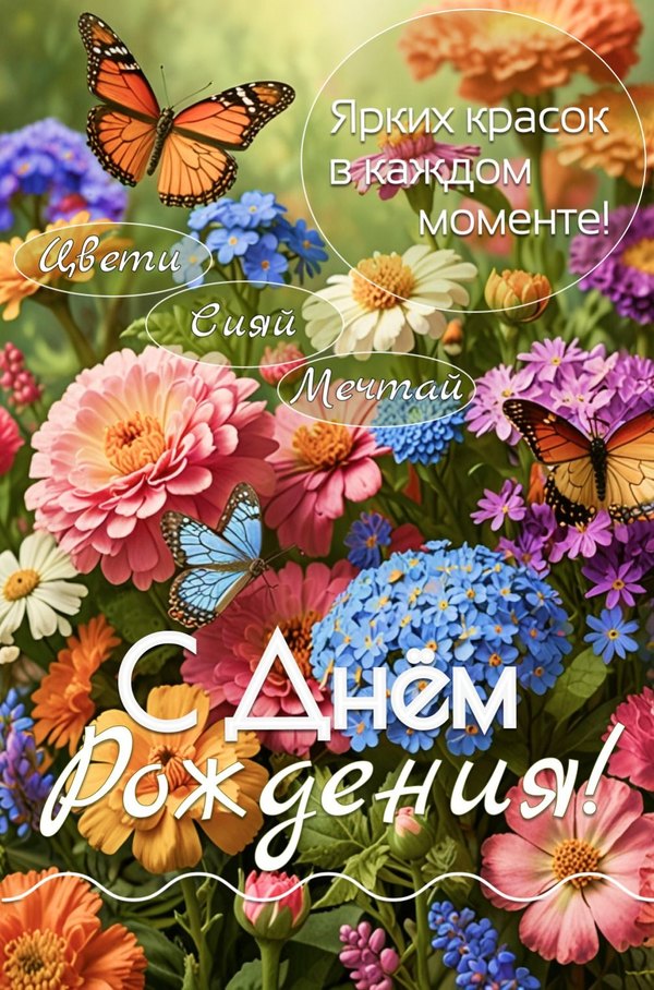 Красивые открытки женщине С Днём Рождения №432. Открытки. Поздравительные открытки на День рождения.