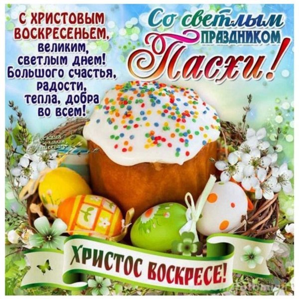 Открытки на Пасху №964. Открытки. Готовые открытки на Пасху.