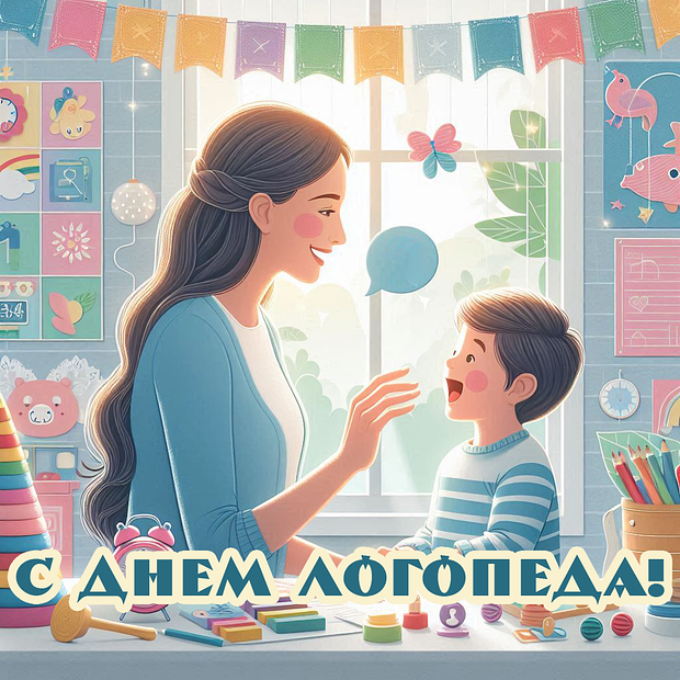 Бесплатная открытка с Днем логопеда №2179. Открытки. Готовые открытки с днем логопеда.