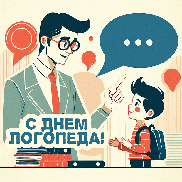 Красивая картинка на День логопеда №2185. Открытки. Готовые открытки с днем логопеда.