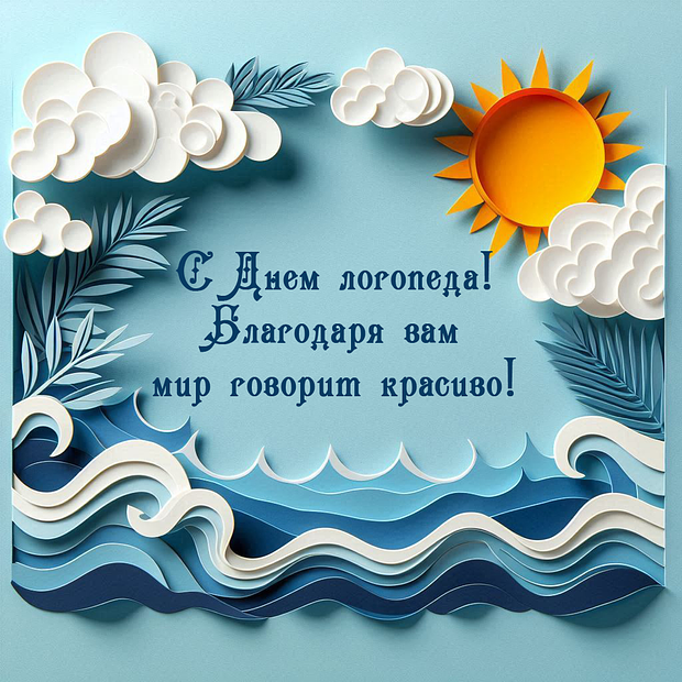 Открытка на День логопеда с теплыми словами №2191. Открытки. Готовые открытки с днем логопеда.