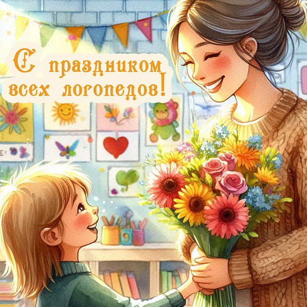 Открытка с Днем логопеда №2182. Открытки. Готовые открытки с днем логопеда.