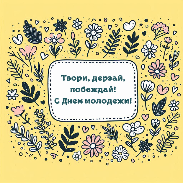 Открытки с душевным поздравлением на День молодежи №2331. Открытки. Готовые открытки с днем молодежи.