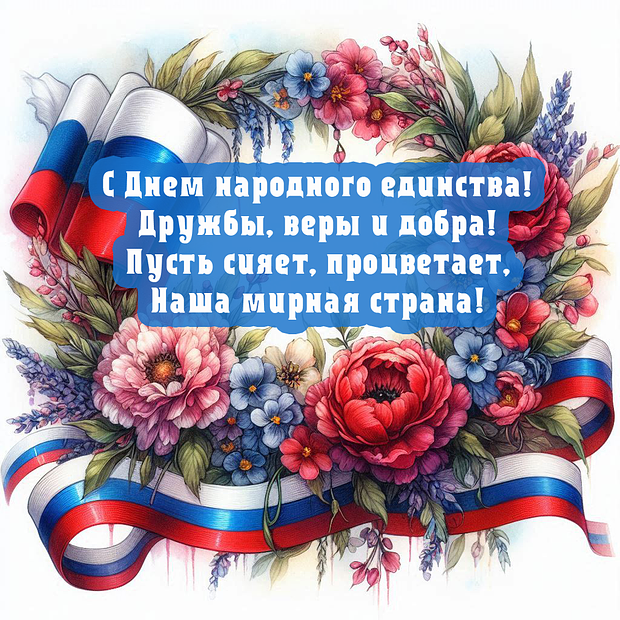 Открытка со стихами на День народного единства №2275. Открытки. Готовые открытки с днем народного единства.