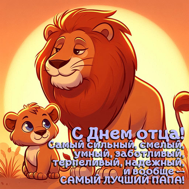 Картинка с душевным поздравлением на День отца, папе от сына №2111. Открытки. Готовые открытки с днем отца.