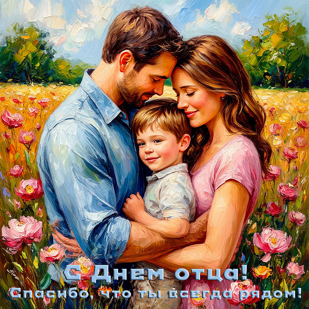 Оригинальная открытка на День отца №2119. Открытки. Готовые открытки с днем отца.