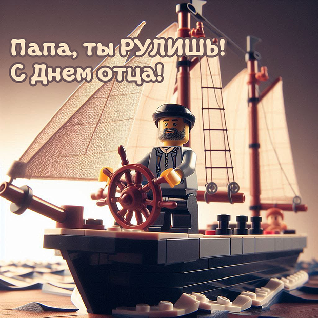 Открытка для папы на День отца №2120. Открытки. Готовые открытки с днем отца.