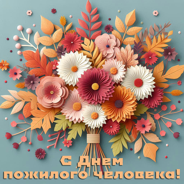 Красивая картинка на День пожилого человека №2279. Открытки. Готовые открытки с днем пожилых людей.
