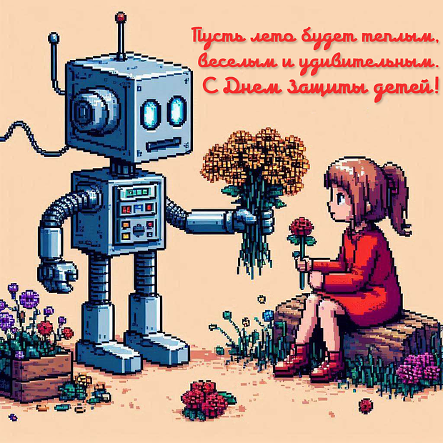 Оригинальная открытка на День защиты детей №2165. Открытки. Готовые открытки с днем защиты детей.