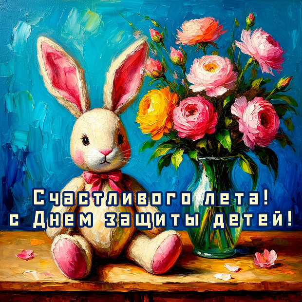 Открытка для ребенка на День защиты детей №2164. Открытки. Готовые открытки с днем защиты детей.