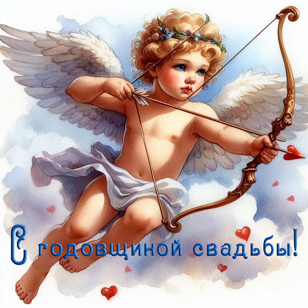 Красивая открытка на годовщину свадьбы №1935. Открытки. Готовые открытки с годовщиной свадьбы.