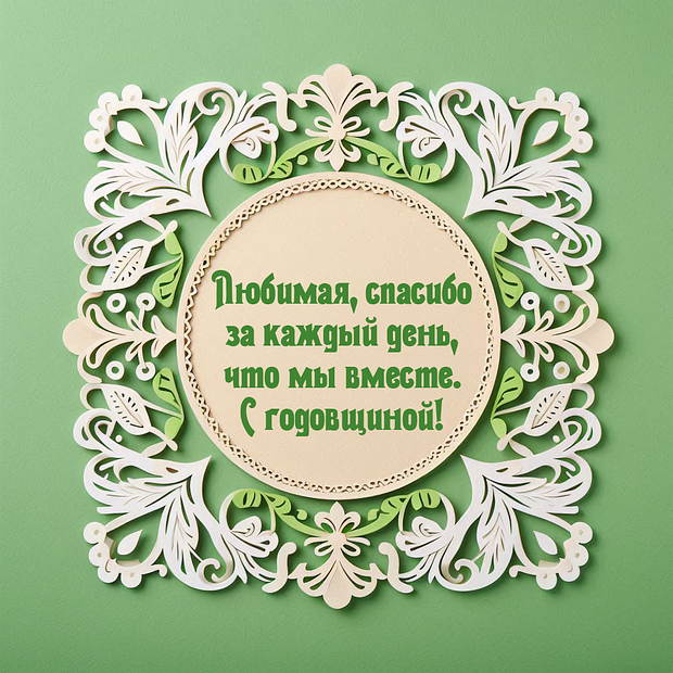 Открытка с поздравлением с годовщиной свадьбы №1952. Открытки. Готовые открытки с годовщиной свадьбы.