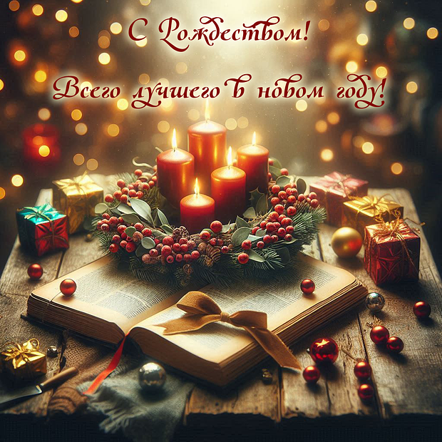 Красивая открытка с Рождеством католическим №2101. Открытки. Готовые открытки с католическим Рождеством.