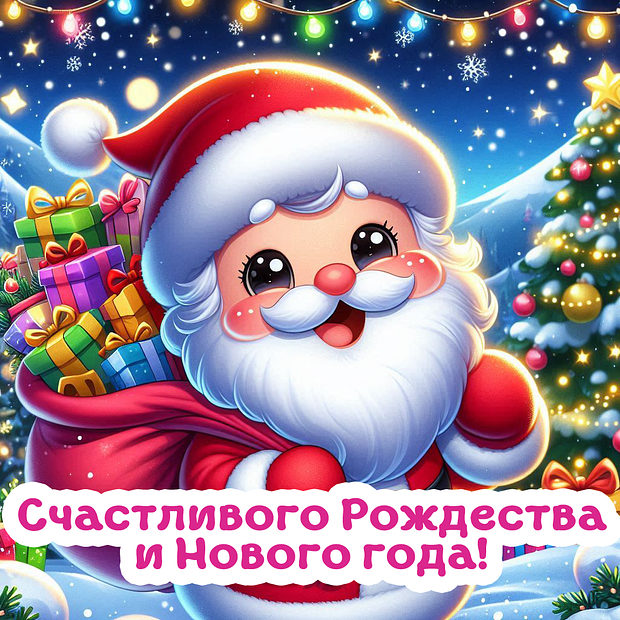 Оригинальная открытка с Рождеством католическим №2082. Открытки. Готовые открытки с католическим Рождеством.