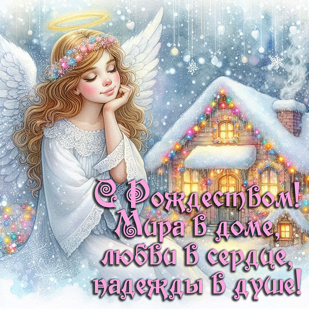 Открытка с Рождеством католическим №2096. Открытки. Готовые открытки с католическим Рождеством.