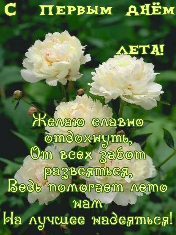 Открытки С первым днем лета №832. Открытки. Готовые открытки с первым днем лета.