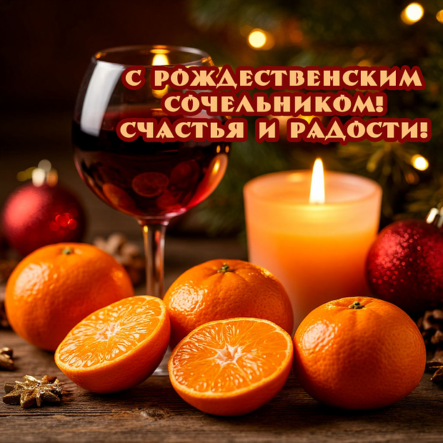Открытка с сочельником №2253. Открытки. Готовые открытки с Рождественским сочельником.