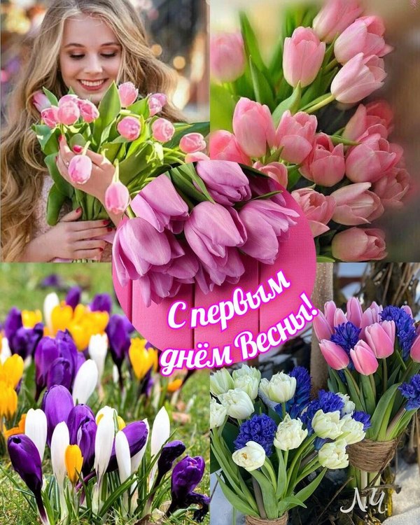 Открытка С первым днём весны. Открытки С Весной №1091. Открытки. Готовые открытки с весной.