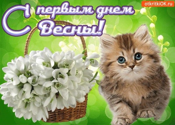 Открытка С первым днём Весны. Открытки С Весной №1120. Открытки. Готовые открытки с весной.