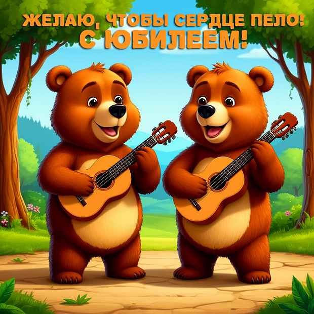 Красивая картинка на юбилей №1760. Открытки. Готовые открытки с юбилеем.