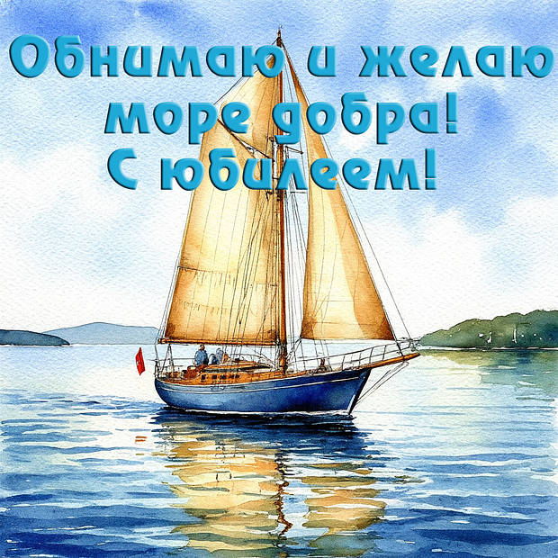 Открытка для близких на юбилей №1755. Открытки. Готовые открытки с юбилеем.