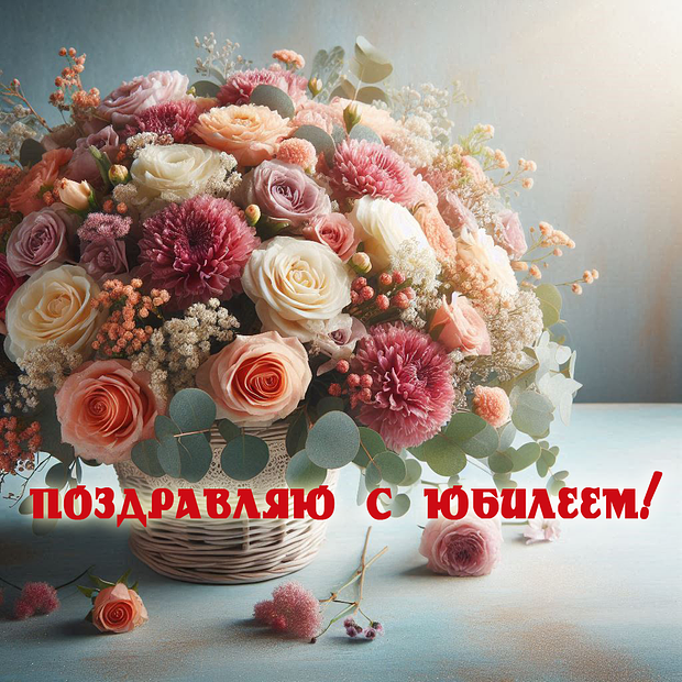 Открытка для близких на юбилей №1757. Открытки. Готовые открытки с юбилеем.