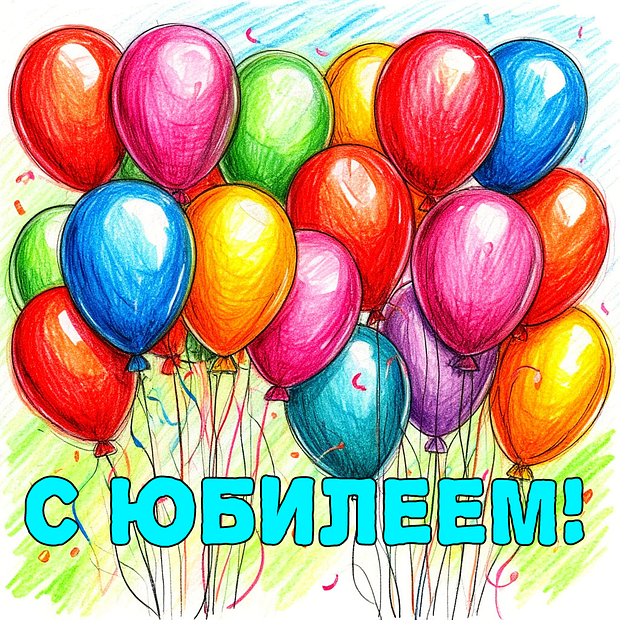 Открытка для близких на юбилей №1740. Открытки. Готовые открытки с юбилеем.