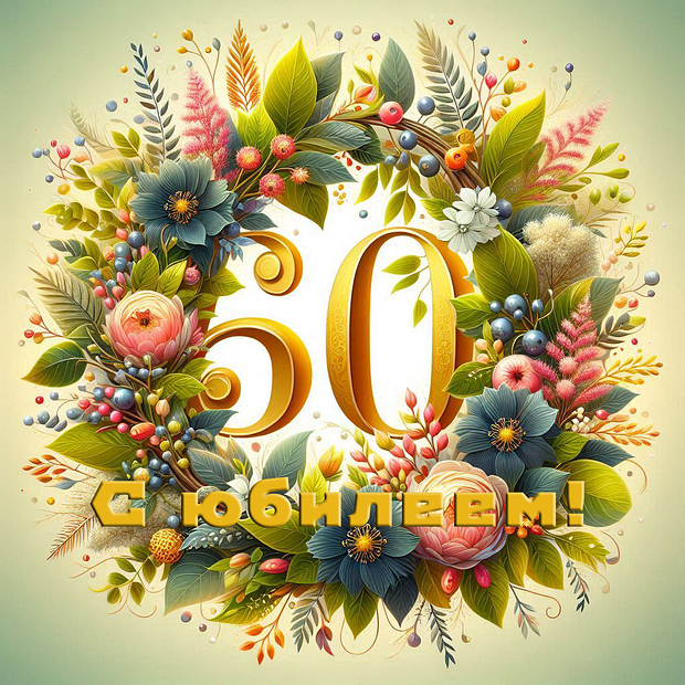 Открытка на юбилей в 60 лет №1816. Открытки. Готовые открытки с юбилеем.
