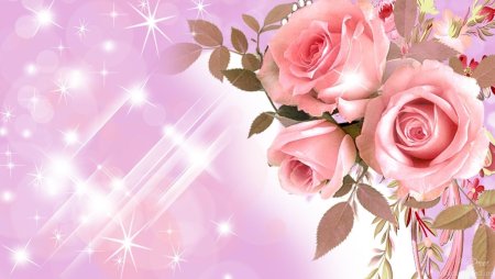 Красивый фон для поздравления, розы №61. Открытки. Шаблоны открыток на день рождения женщине.