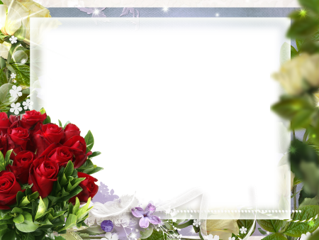 Рамка для поздравления, букет роз №59. Открытки. Шаблоны открыток на день рождения женщине.