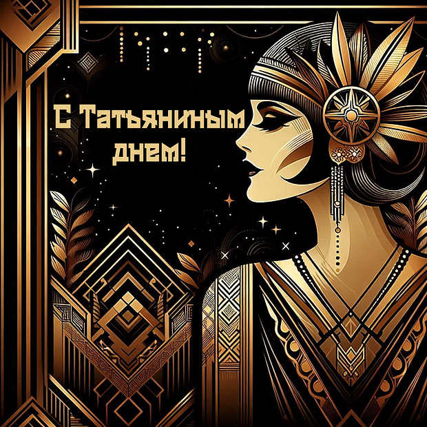 Картинка с поздравлением на Татьянин день №2208. Открытки. Готовые открытки на Татьянин день.