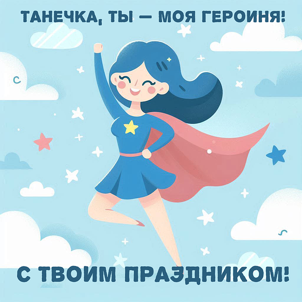 Красивая открытка на Татьянин день №2205. Открытки. Готовые открытки на Татьянин день.