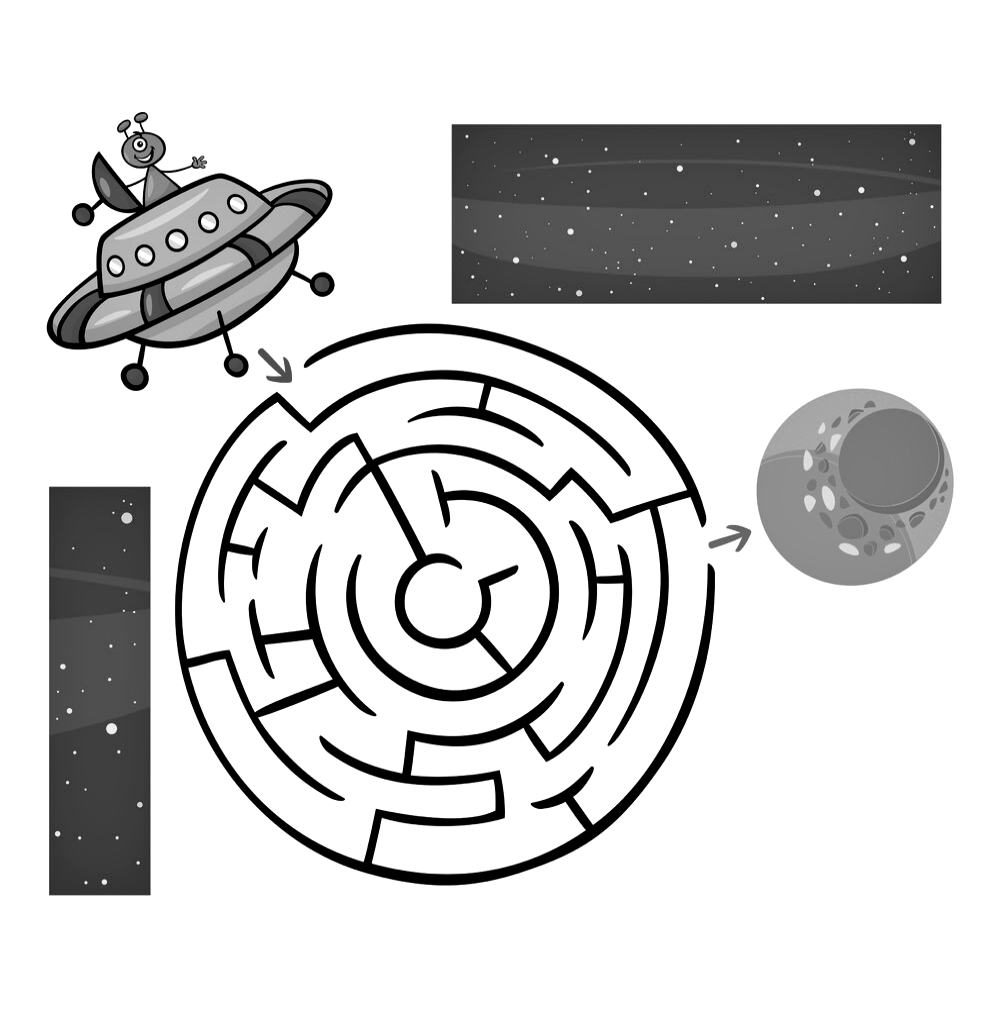 Летающая тарелка №217. Печатные игры. Лабиринты для детей 6 и 7 лет.