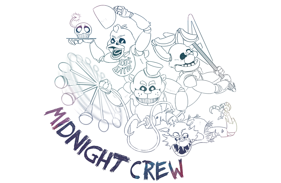 Полуночная компания №1404. Популярные раскраски. ФНАФ FNAF (Five Nights at Freddy’s) и Аниматроники.