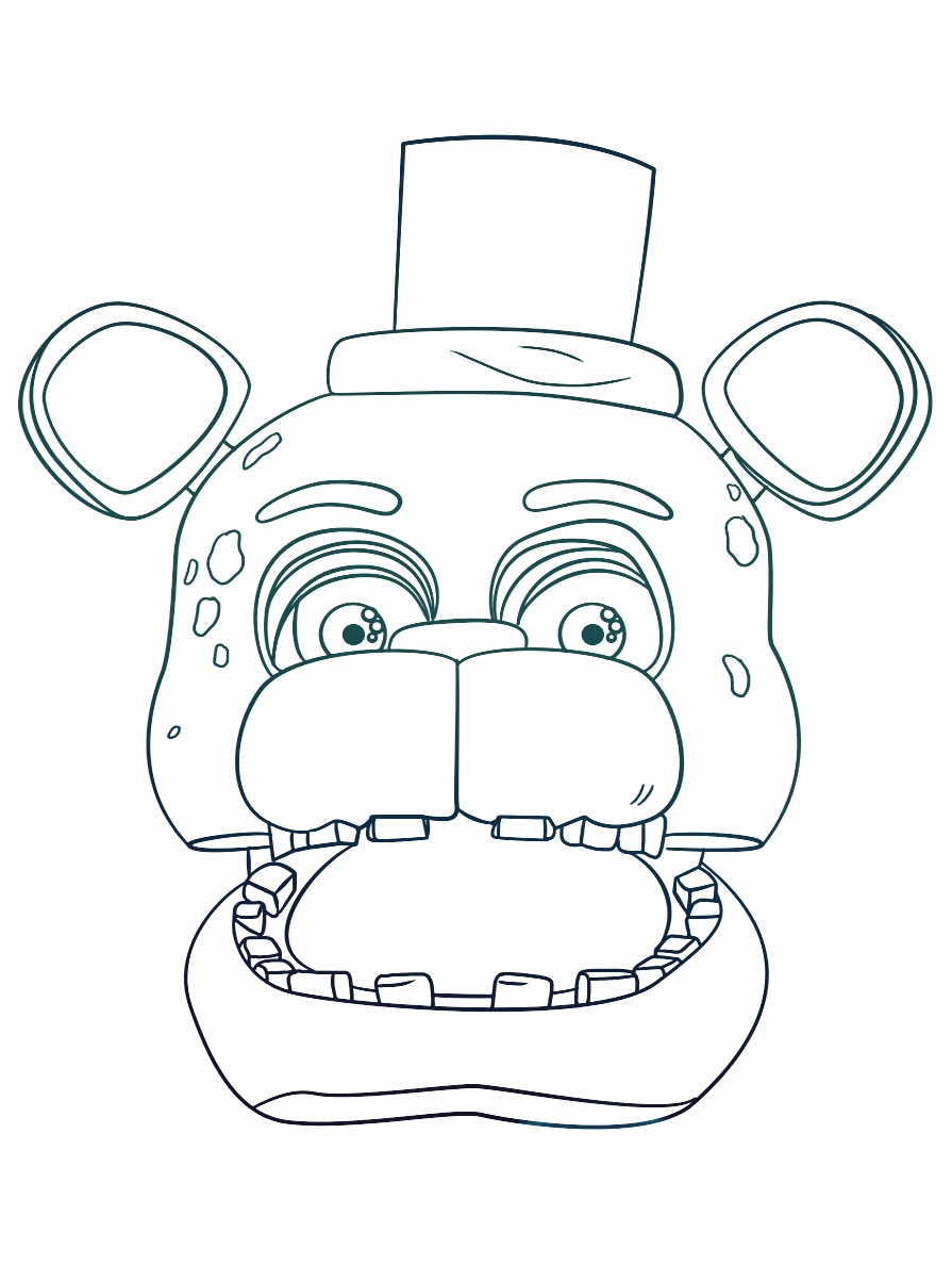 Укус аниматроника №1401. Популярные раскраски. ФНАФ FNAF (Five Nights at Freddy’s) и Аниматроники.
