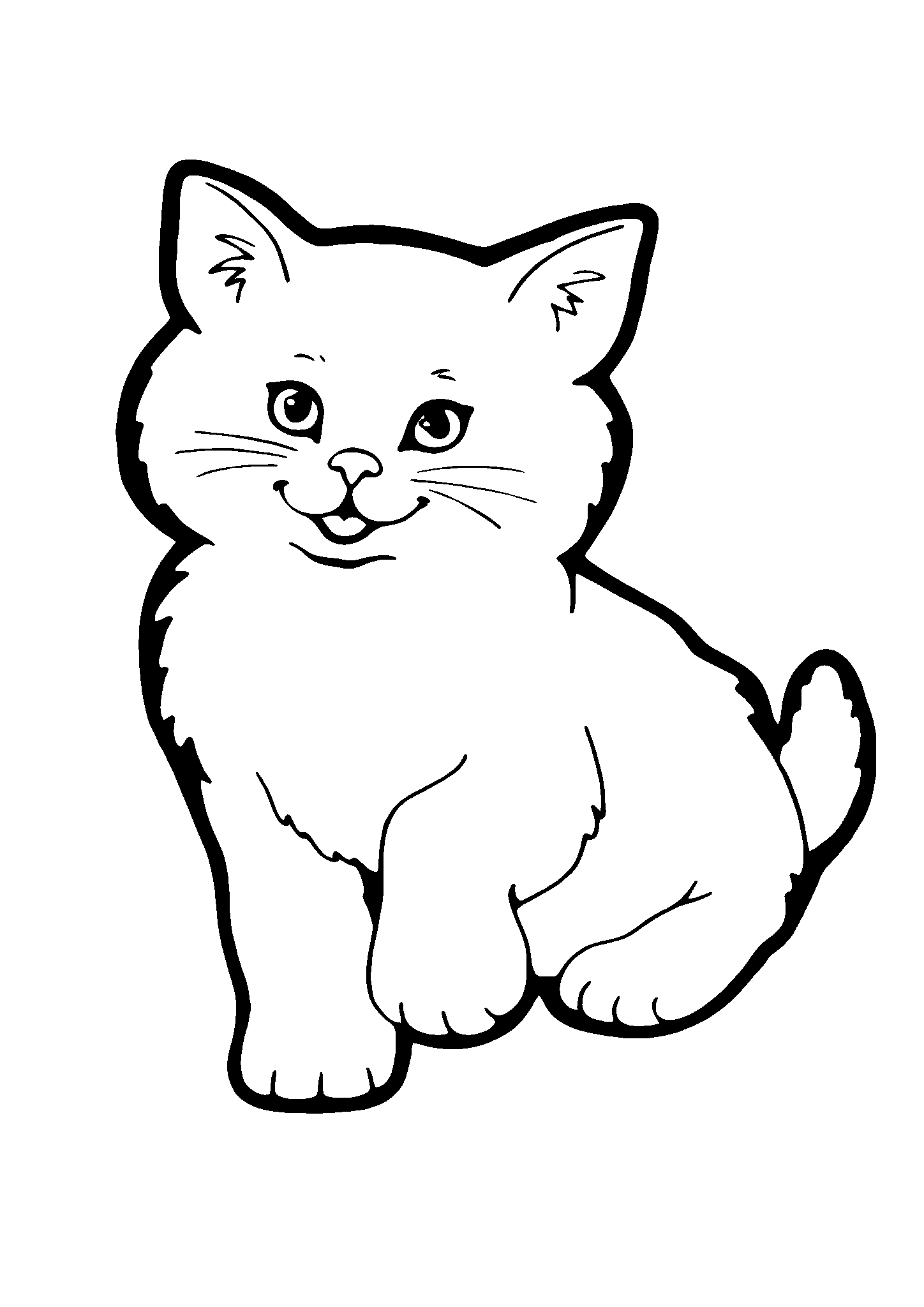 Пушистик №2866. Популярные раскраски. Коты, кошки, котята.