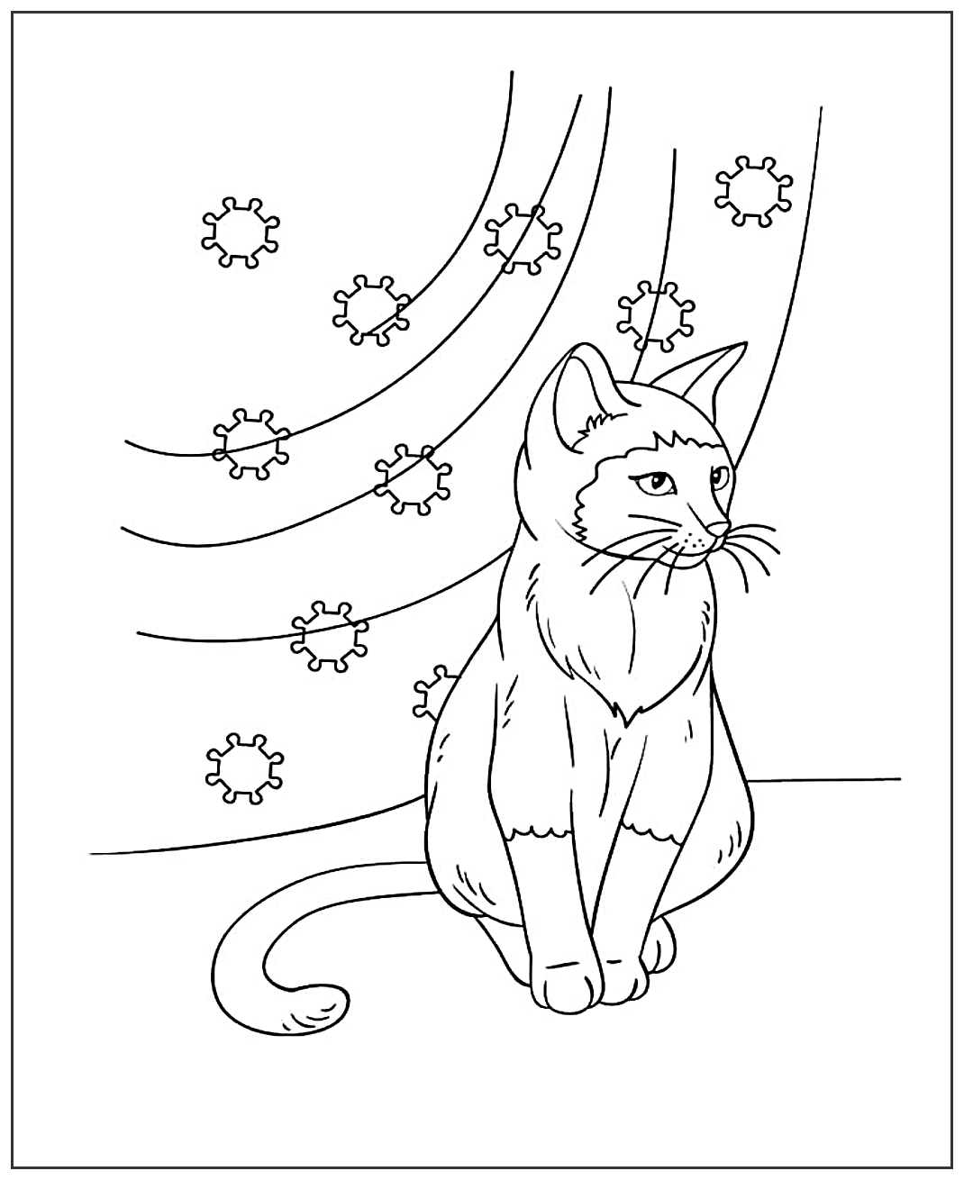 Хитрый кот №1940. Популярные раскраски. Коты, кошки, котята.