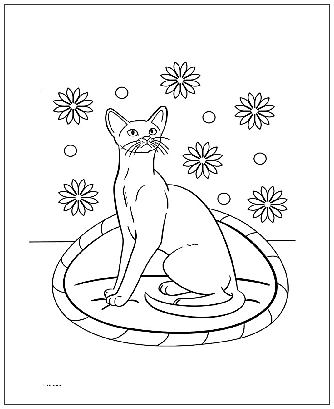 Кошка-Сфинкс №1941. Популярные раскраски. Коты, кошки, котята.