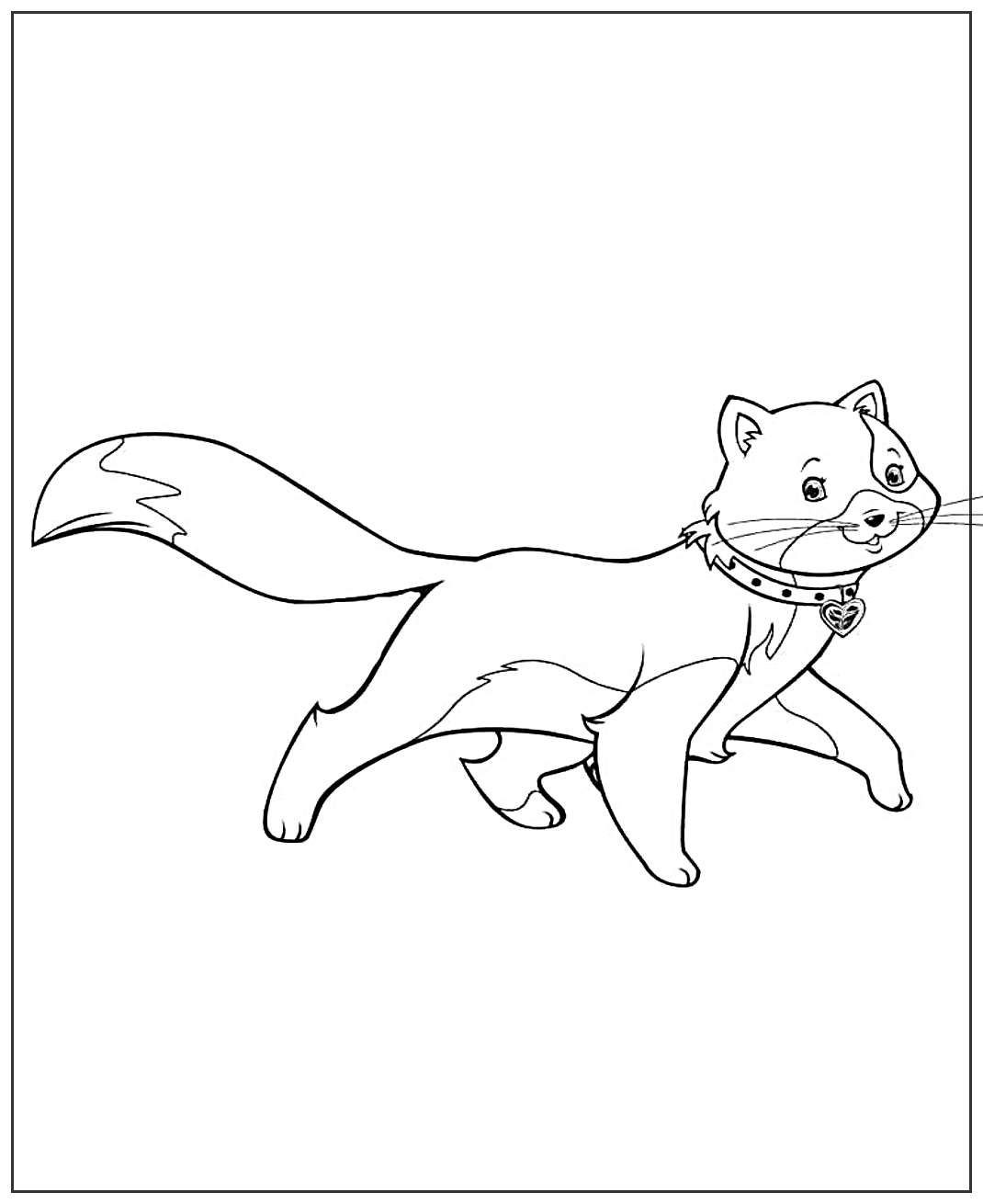Грациозная кошка №1942. Популярные раскраски. Коты, кошки, котята.