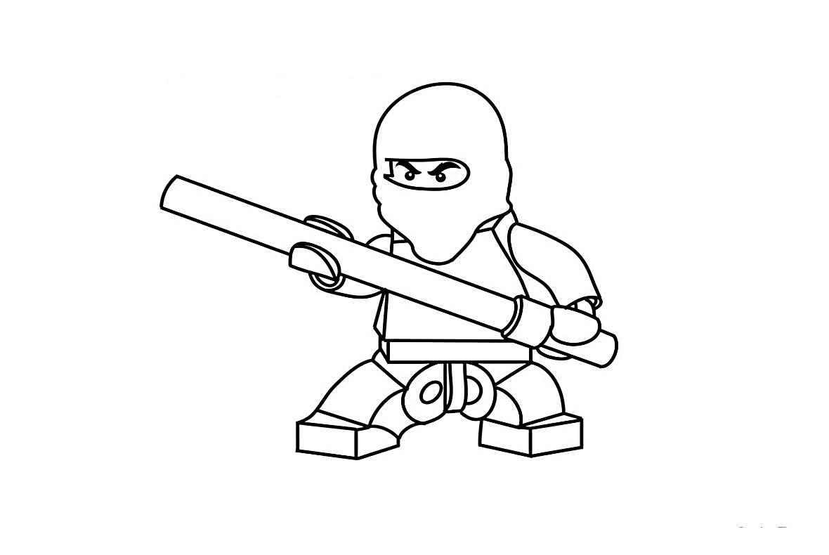 Кай — боевая стойка №946. Популярные раскраски. LEGO Ниндзяго.