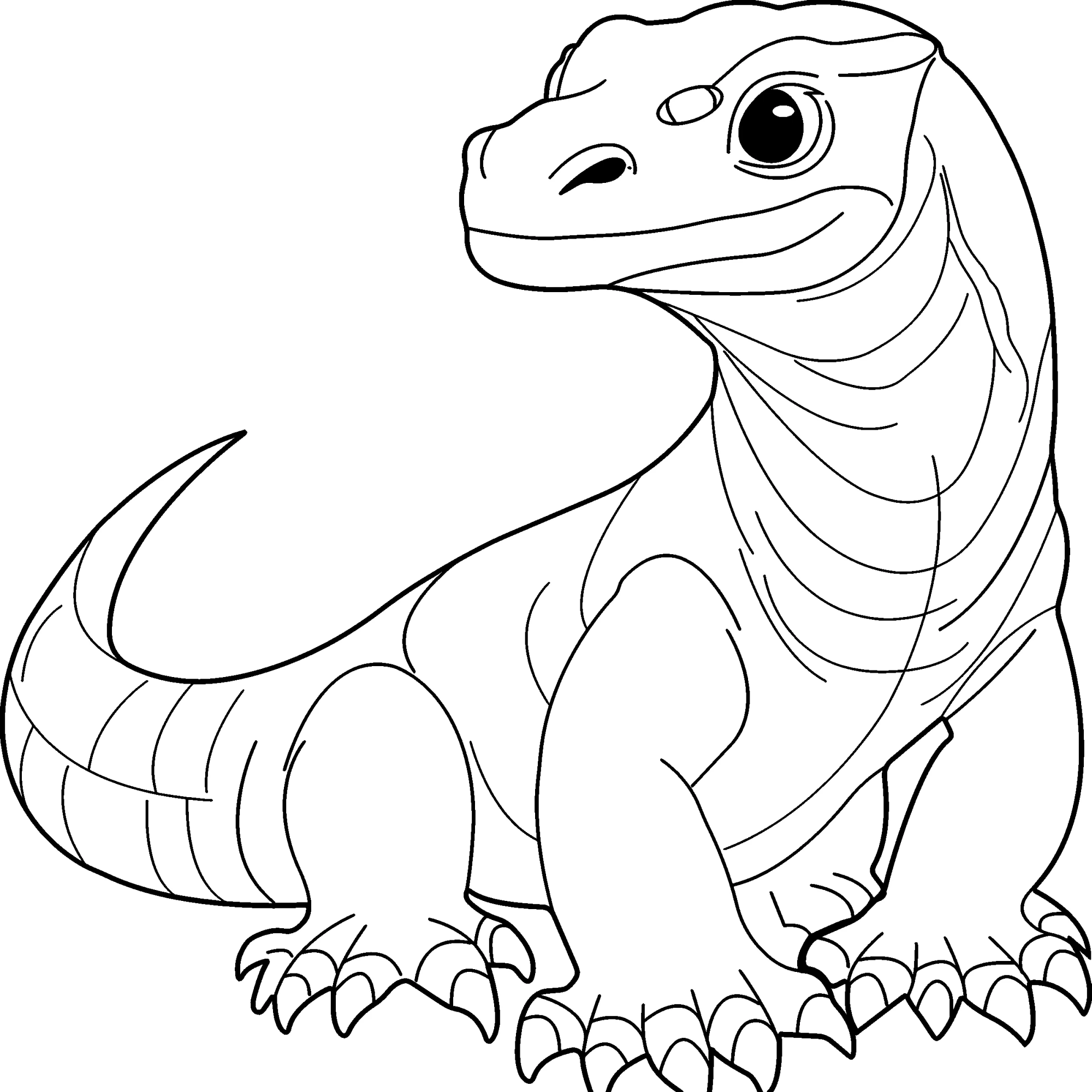 Комодский варан для творчества №15303. Популярные раскраски. Ассорти раскрасок для детей.