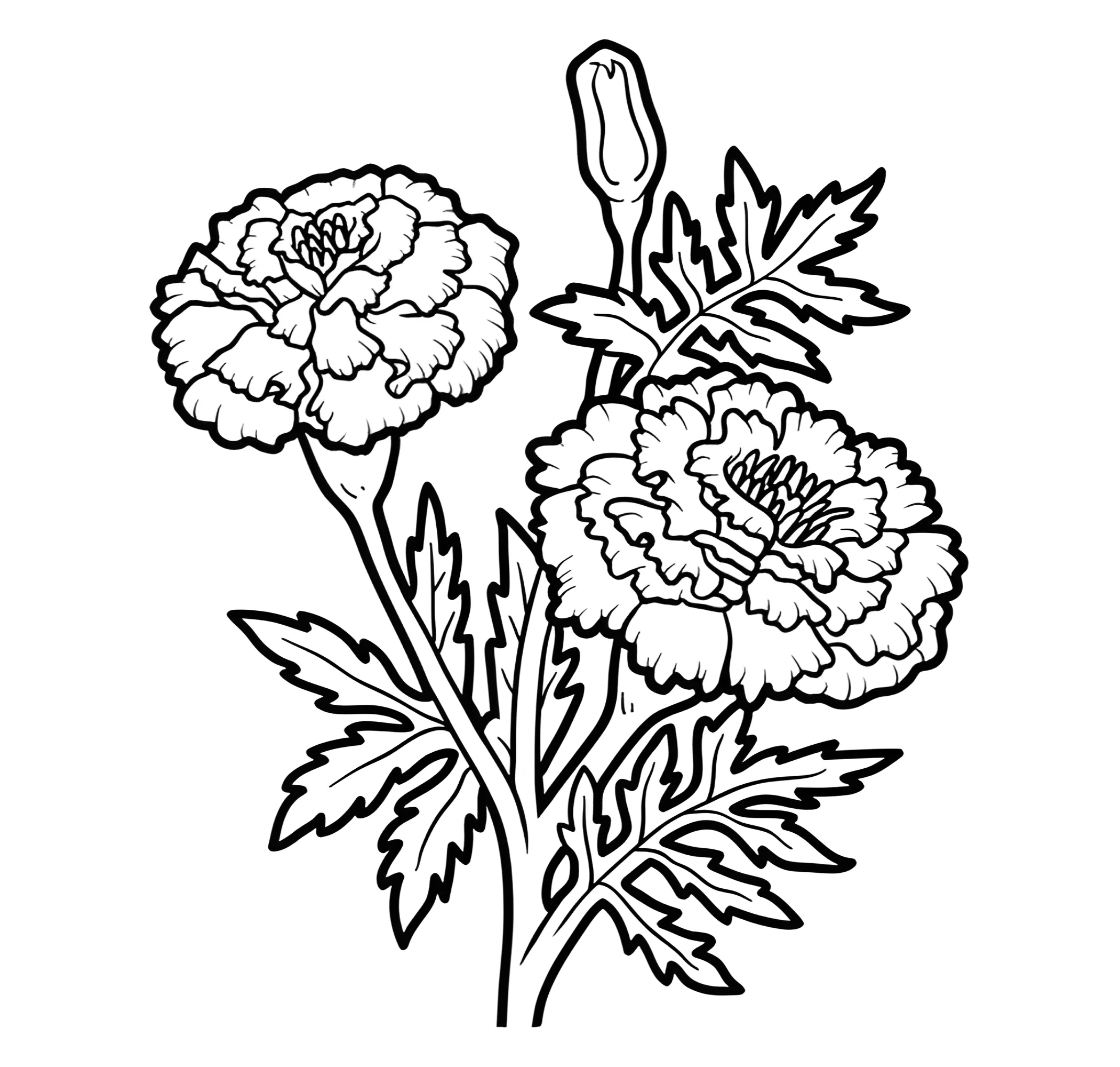 Бархатцы №14635. Праздничные и сезонные раскраски. День Матери.