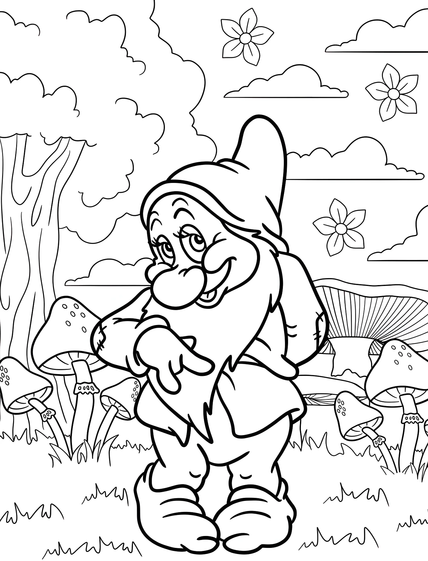 Забавный гном среди грибов №11417. Принцессы. Белоснежка (Snow White).