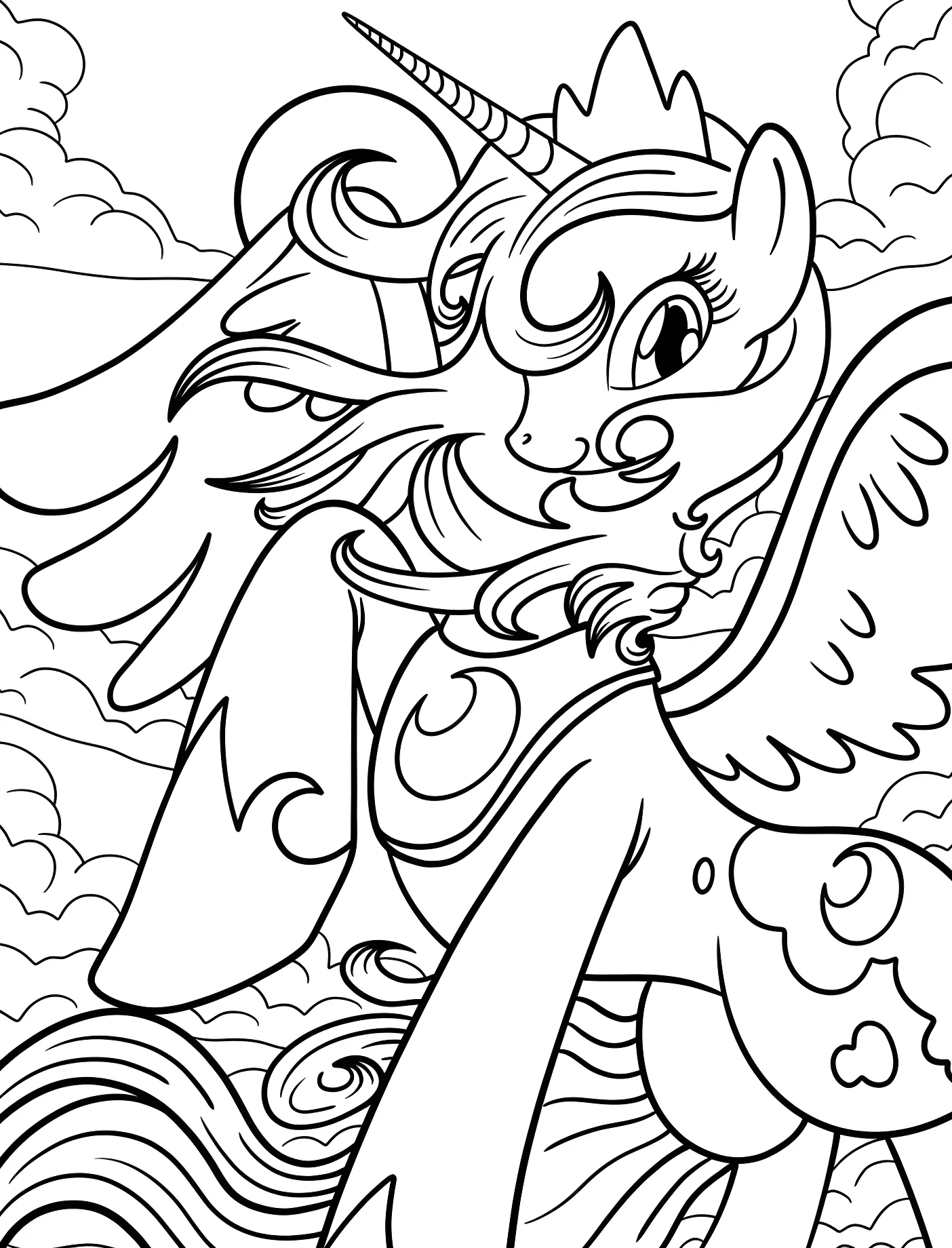 Принцесса Луна с крыльями №11281. Принцессы. Принцесса Луна (My Little Pony).
