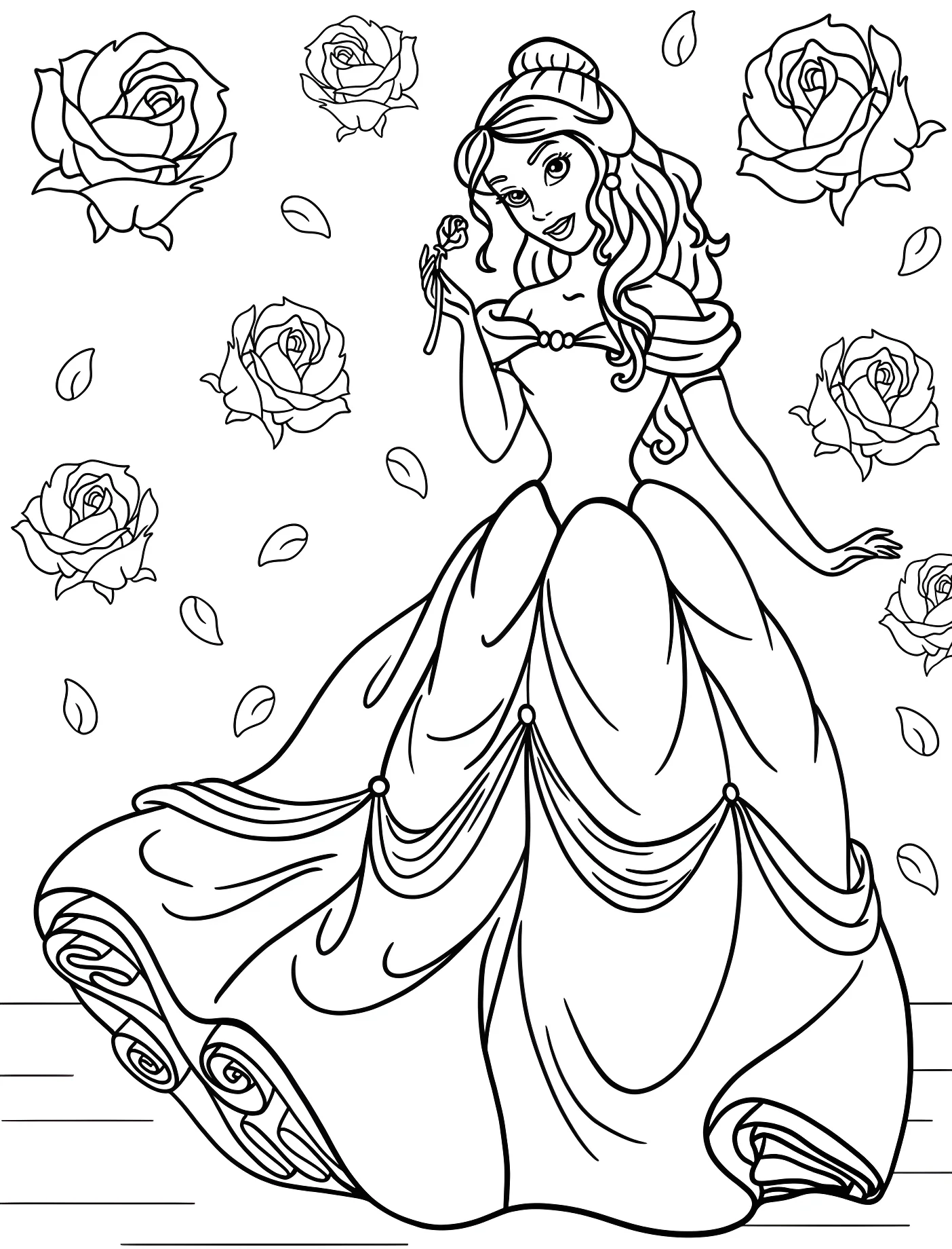 Бель и роза №11005. Принцессы. Принцессы Disney (Disney Princess).