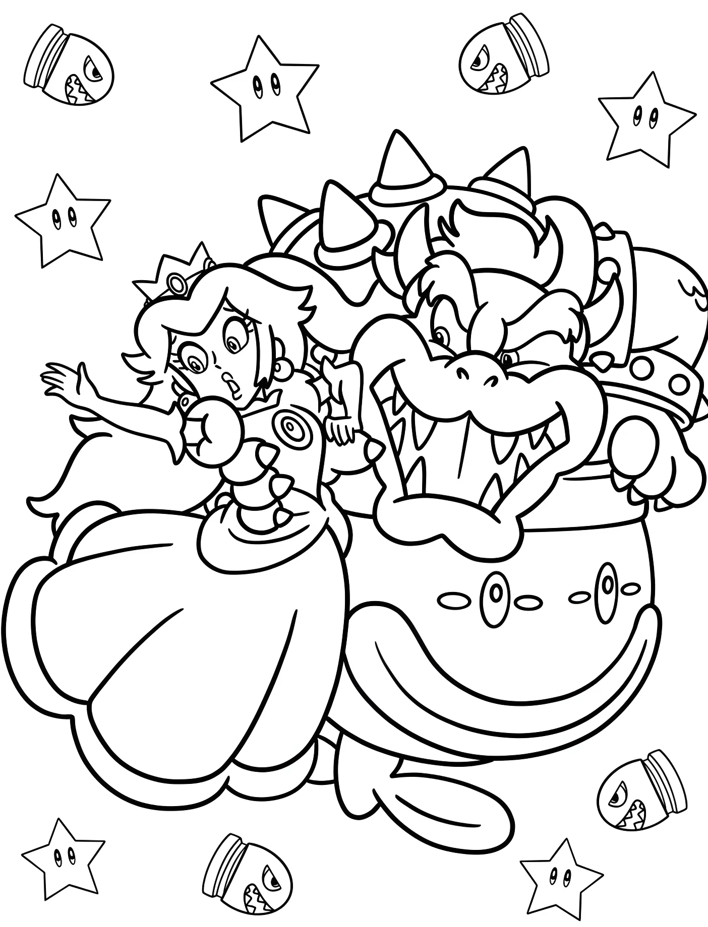 Королева Дейзи и Боузер №11259. Принцессы. Принцесса Дейзи (Super Mario).