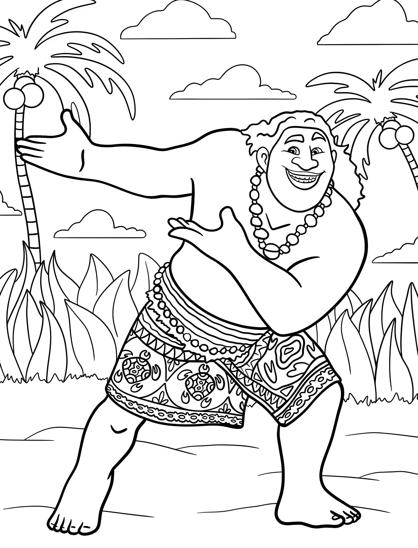 Весёлый Мони танцует №11122. Принцессы. Моана (Moana).