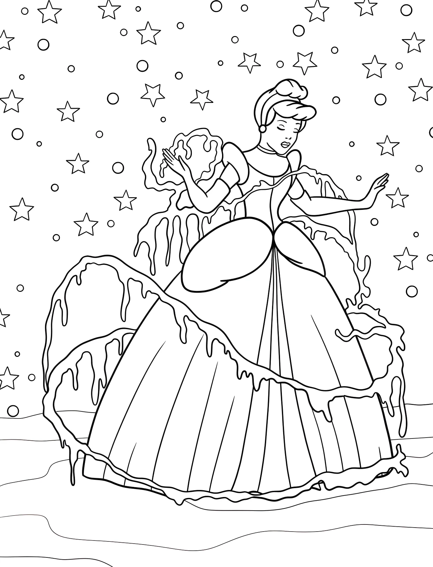 Золушка превращается в принцессу №10973. Принцессы. Золушка (Cinderella).